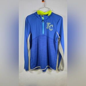 Kansas City Royals Blue Quarter Zip Youth Size Large